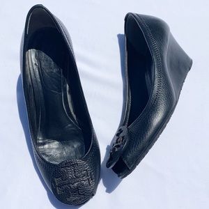 Tory Burch | Melanie Peep Toe Wedge Leather 8.5